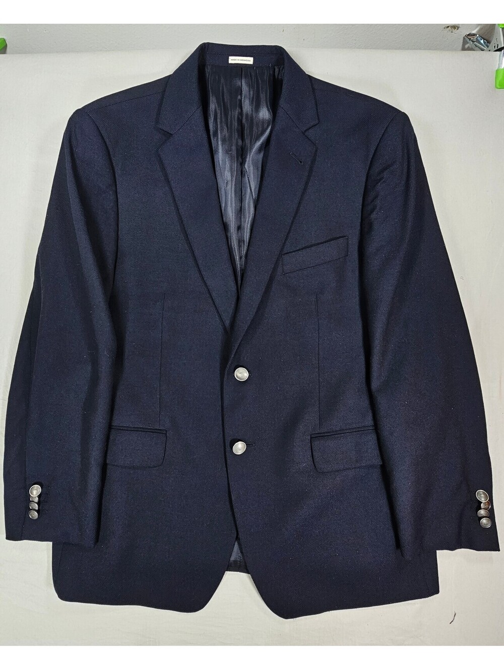 Joseph Abboud Heritage Blazer 42S Navy REDA Italian 100% Wool Sport Coat